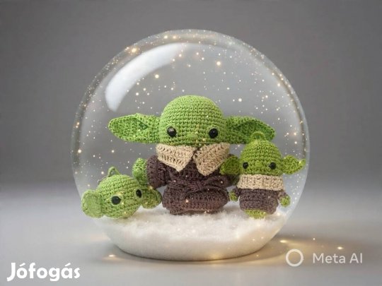 Pamut yoda figura plusz két kulcstartó