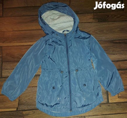 Pamutbéléses acélkék színű tavaszi kabát