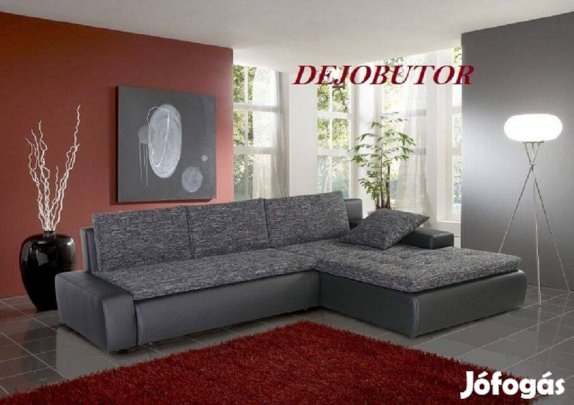 Panama sarok kanapé ülőgarnitúra 300x210 cm fehér fekete