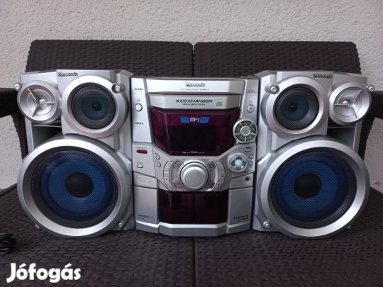 Panasonic Hi-Fi torony, music center, cd lejátszó
