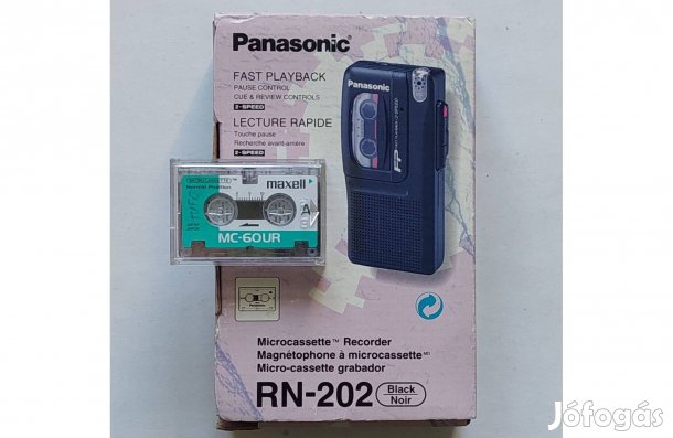 Panasonic RN-202 Diktafon Walkman mini Kazettás MAGNÓ + 1-DB Kazetta