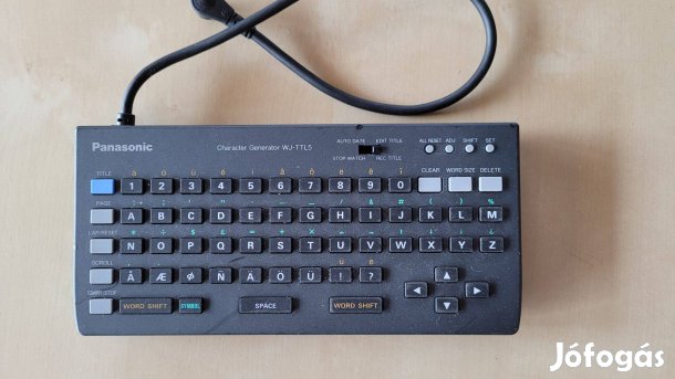 Panasonic WJ-TTL5E Analóg Videó Feliratozó Szép állapot, ritka darab