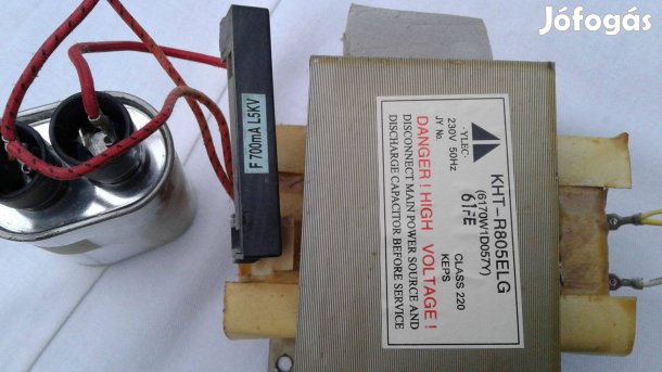 Panasonic mikrosütő trafó és kondenzátor kiváló állapotban