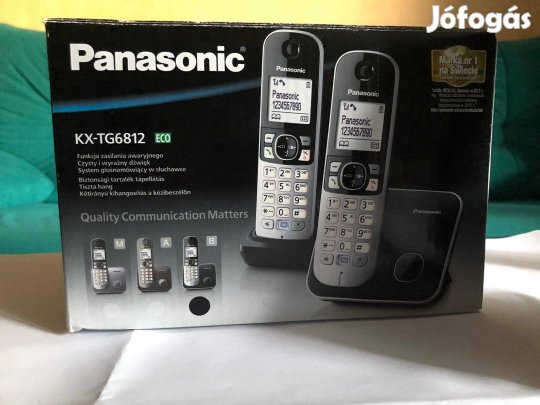 Panasonic telefon 2 db zsinór nélkül, kihangosítóval