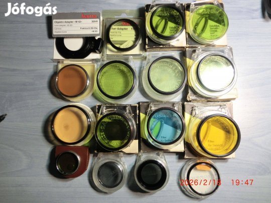 Panchromar,Heliopan,Olympus színszűrők,17 tétel