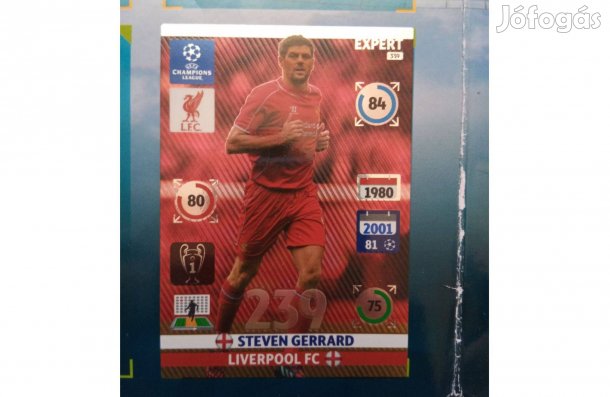 Panini Champions League 2014-2015 Gerrard (Liverpool) focis kártya