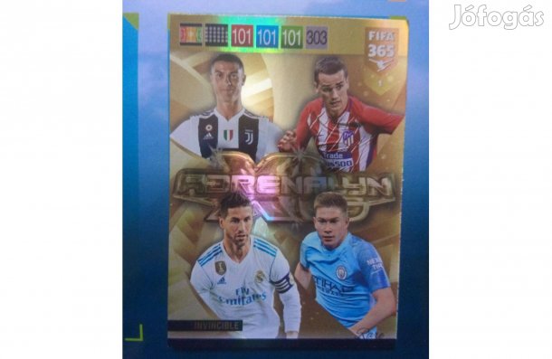 Panini FIFA 365 2019 Adrenalyn Invincible kártya