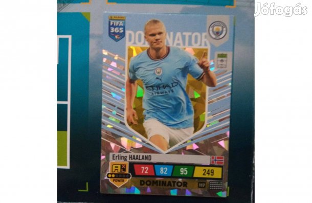 Panini FIFA 365 2023 Adrenalyn Haaland Dominator focis kártya