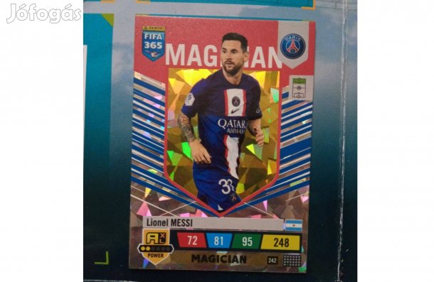 Panini FIFA 365 2023 Adrenalyn Messi Magician focis kártya