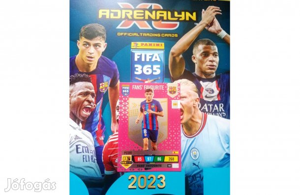 Panini FIFA 365 2023 Adrenalyn Pedri Fans Favourite focis kártya