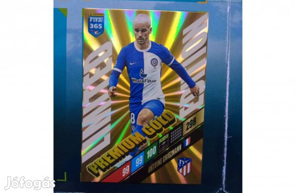 Panini FIFA 365 2024 Griezmann Prémium Gold Limited focis kártya