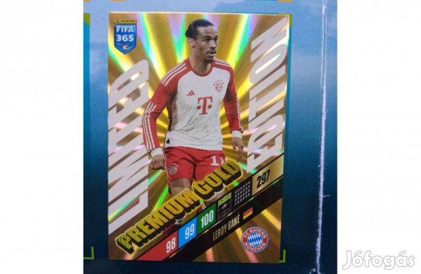 Panini FIFA 365 2024 Leroy Sané Prémium Gold Limited kártya