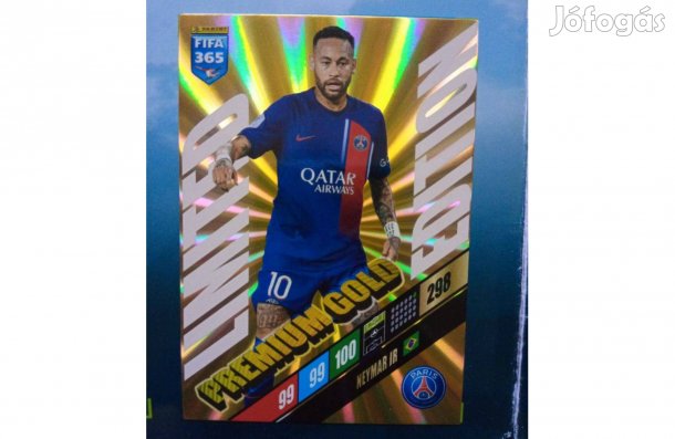 Panini FIFA 365 2024 Neymar Jr Prémium Gold Limited kártya