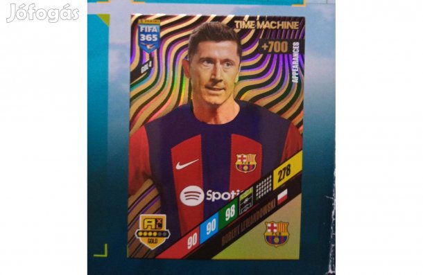 Panini FIFA 365 2024 Robert Lewandowski Time Machine focis kártya