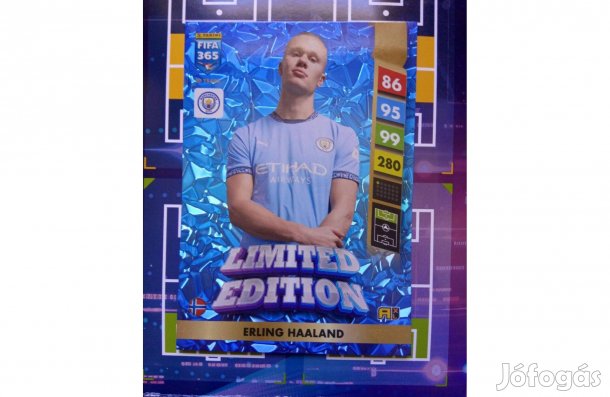 Panini FIFA 365 2025 Adrenalyn Haaland XXL Limited focis kártya
