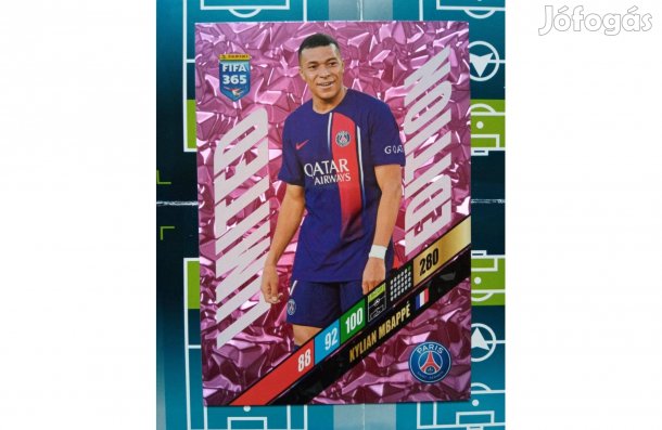 Panini FIFA 365 Adrenalyn 2024 Kylian Mbappé XXL Limited Téli Akció