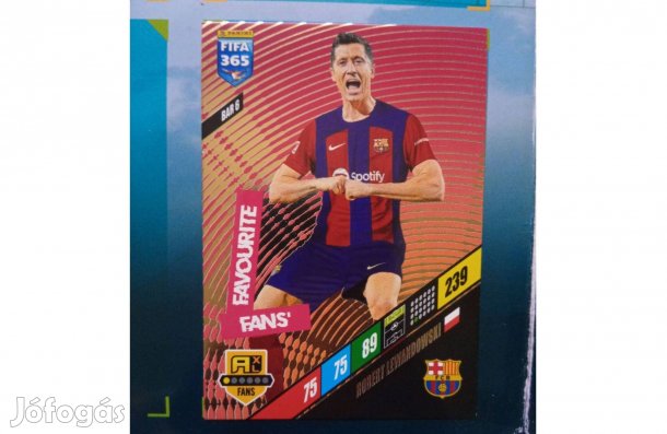 Panini FIFA 365 Adrenalyn 2024 Robert Lewandowski fans focis kártya