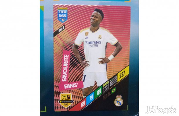 Panini FIFA 365 Adrenalyn 2024 Vini Jr. fans focis kártya