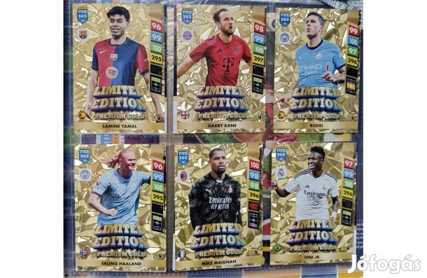Panini FIFA 365 Adrenalyn 2025 Premium Gold Limited kártya