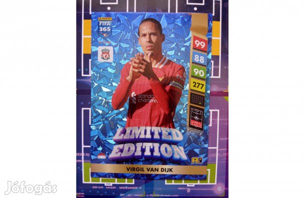 Panini FIFA 365 Adrenalyn 2025 Van Dijk XXL Limited focis kártya