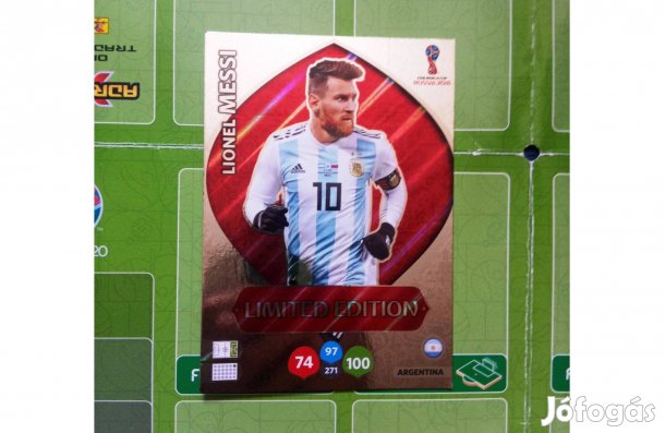 Panini FIFA World Cup 2018 Adrenalyn Messi XXL Limited focis kártya
