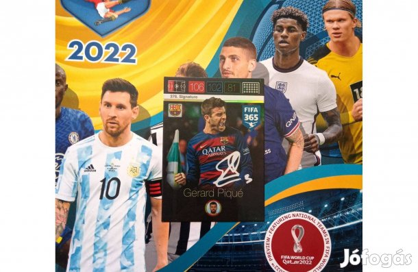 Panini Fifa 365 Adrenalyn Gerard Piqué Signature focis kártya