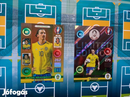 Panini UEFA Euro 2016 Adrenalyn Zlatan Ibrahimovic kártya
