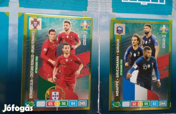 Panini UEFA Euro 2020 Adrenalyn Ronaldo és Mbappé Multiple kártya