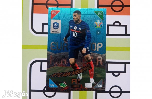 Panini UEFA Euro 2021 kick off Mbappé Euro Top Master kártya