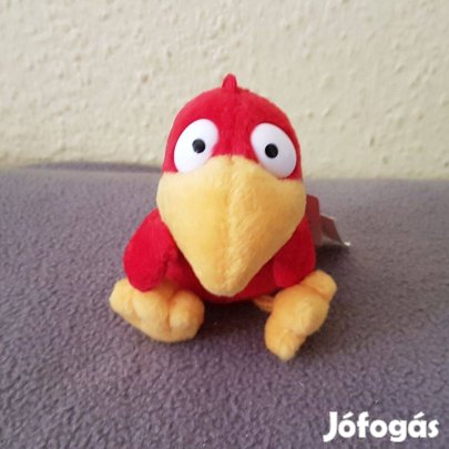Papagáj/madár plüss kulcstartó (eredeti címkével)