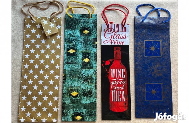 Papír szatyor - bortasak, ajándék italnak, üvegnek