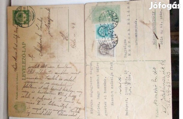 Papírrégiség Levelezőlap levél Emlék iratok 19. század első fele, vége