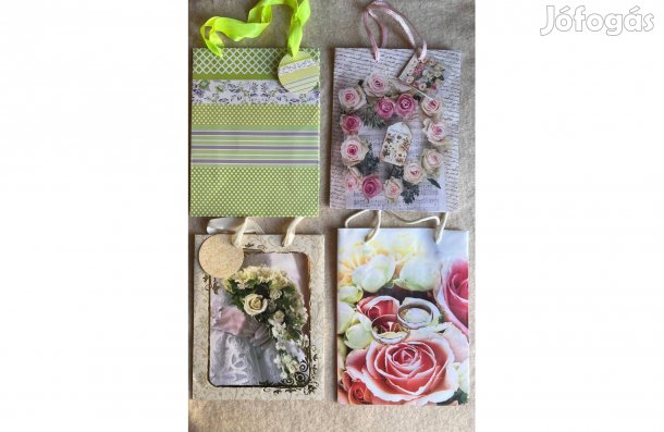 Papírszatyor - ajándéknak, csomag 4 db