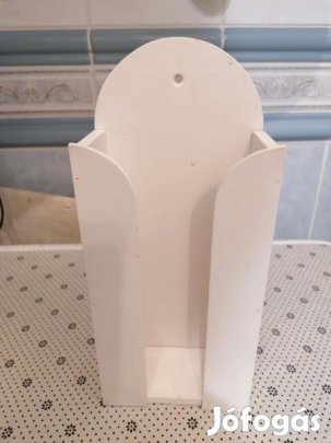 Papírzsebkendő tartó fából, nagy, falra is szerelhető