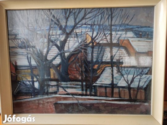 Papp László: Tél című eredeti festmény