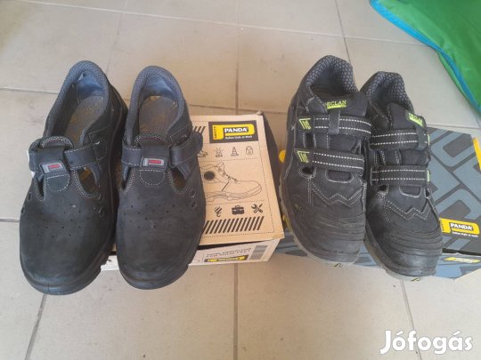 Pár alkalommal viselt acél betétes munkavédelmi cipő 46