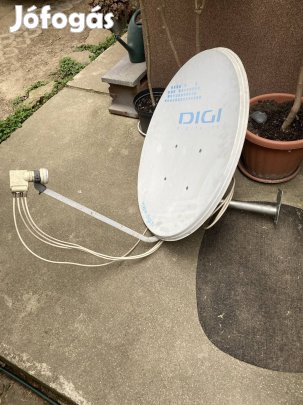 Parabola antenna konzollal, twin fejjel