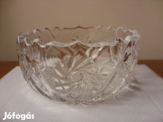 Parádi kézzel csiszolt ólomkristály kínáló desszertes, bonbonos