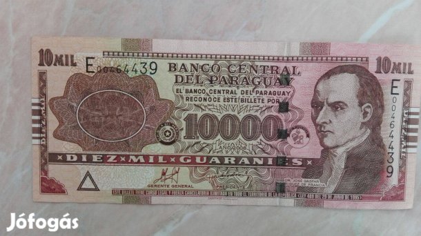 Paraguay 2008-as papírpénz 10000 guaranies