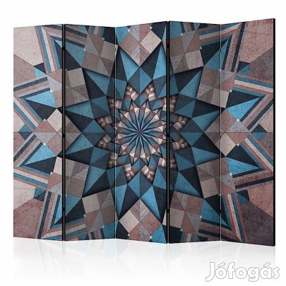 Paraván - Csillag mandala (barna és kék) II