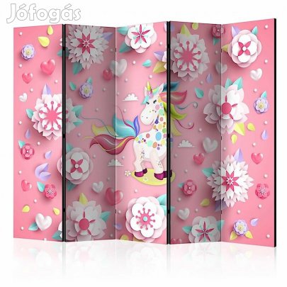Paraván - Egyszarvú virágok között 2