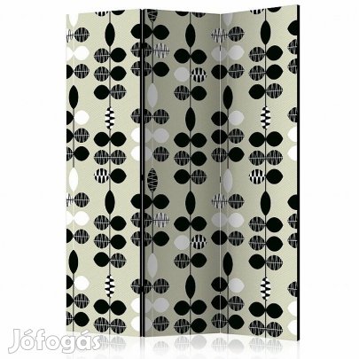 Paraván - Fekete-fehér mintás pontok