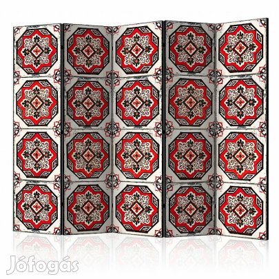 Paraván - Piros mozaikos dísz II