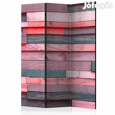 Paraván - Rózsaszín kastély fa fala