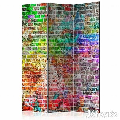 Paraván - Szivárványos téglafal