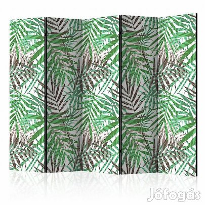 Paraván - Zöld és barna levelek II