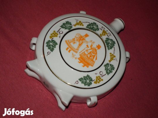 Párban nagyobb Hollóházi porcelán kulacs 2 db. egyben