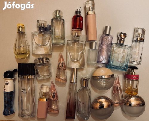 Parfümös üvegek üresek