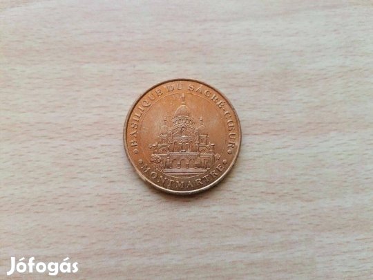Párizsi turisztikai, látogató token, zseton 2000 - Szent Szív Bazilika