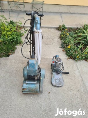 Parkettacsiszoló gép + szélcsiszoló gép